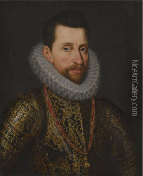 Portrait Of Archduke Alberto Of Austria Oil Painting - Juan Pantoja de la Cruz