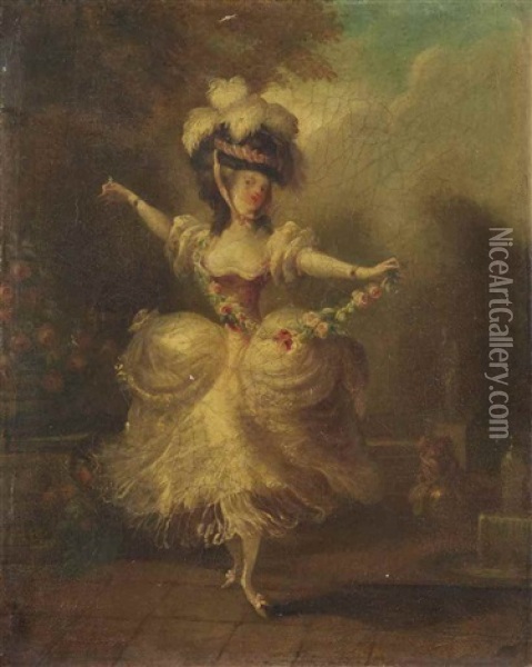 Danseuse Oil Painting - Jean-Frederic Schall