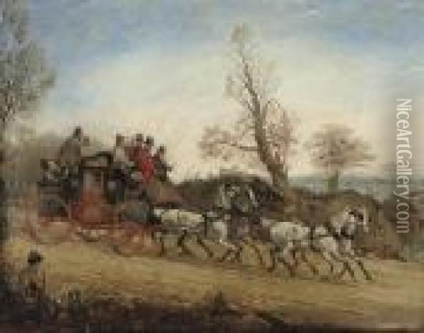 A Trip To Town Oil Painting - Henry Thomas Alken