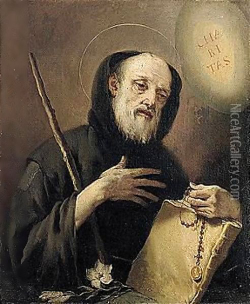 Saint Francis Of Paola Oil Painting - Giovanni Battista Tiepolo