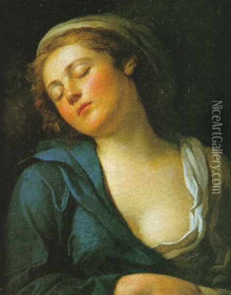 La Jeune Femme Endormie Oil Painting - Jean Jacques Lagrenee the Younger