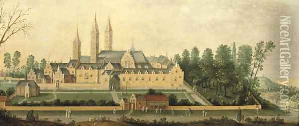 A view of Egmond Abbey 2 Oil Painting - Claes Jacobsz. van der Heck