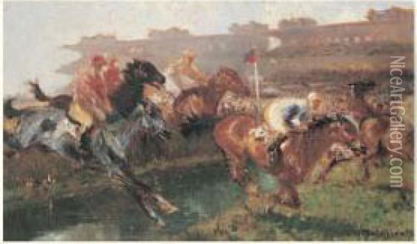 Auteuil, Riviere Du Huit Oil Painting - Louis-Ferdinand Malespina