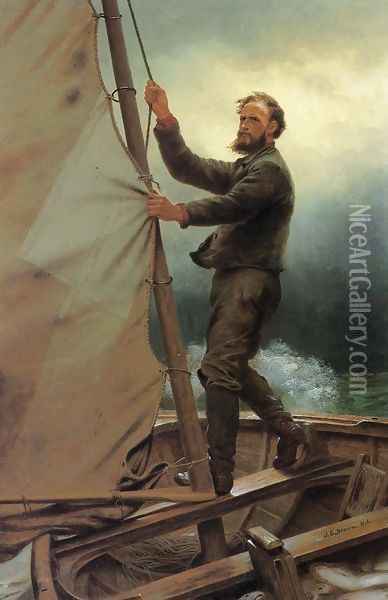 The Coming Squall Oil Painting - John George Brown