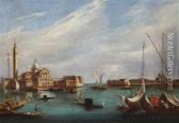 Vedute Vonvenedig Mit Blick Auf Die Isola San Giorgio Maggiore Oil Painting - Giacomo Guardi