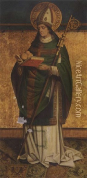 Saint Nicholas Of Bari Oil Painting - Bartholome Zeitblom