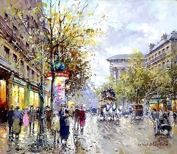Boulevard des Capucines1 Oil Painting - Agost Benkhard