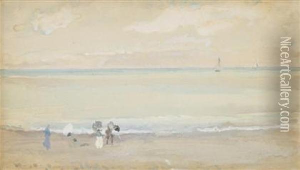 Blue And Opal - The Photographer Oil Painting - James Abbott McNeill Whistler