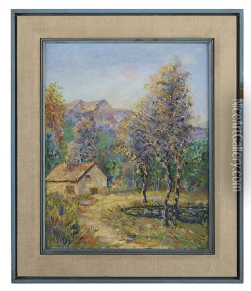 Autumn Dawn Over The Mountain Valley Oil Painting - Charles Rosen