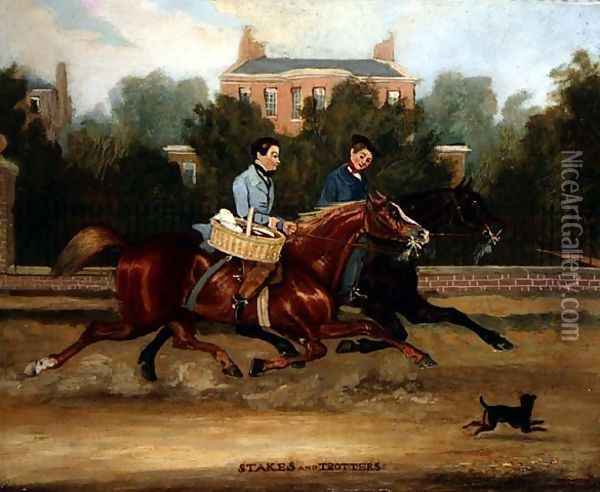 Stakes and Trotters, 1843 Oil Painting - James Pollard