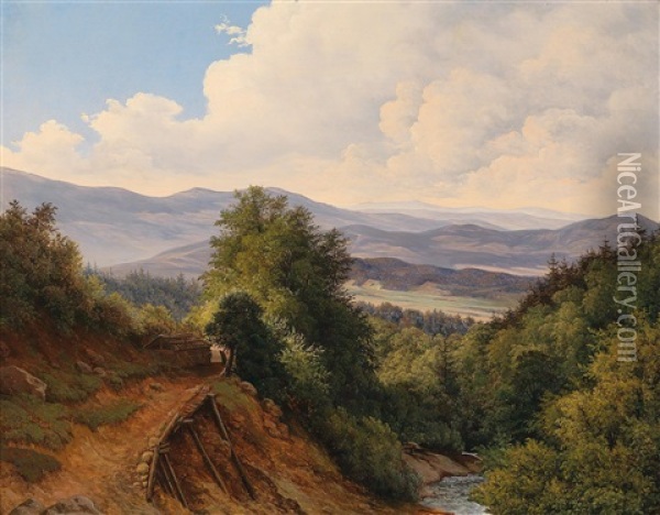 Weite Landschaft Oil Painting - Christian von Plattensteiner