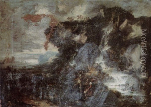 Scene De Tempete Oil Painting - Antonio Maria Marini