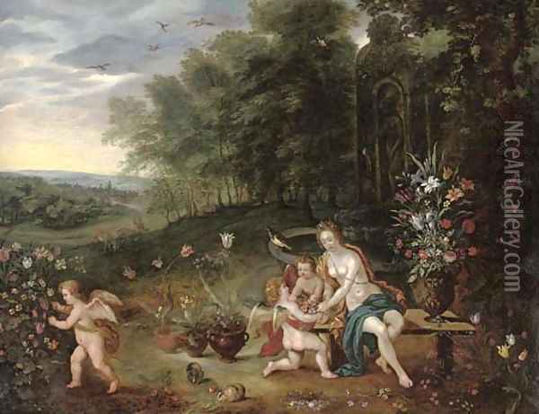 Allegory of Spring Oil Painting - Jan Brueghel the Younger
