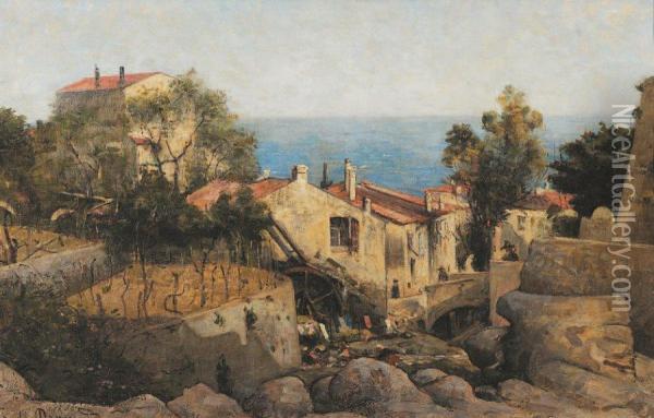Paysage Mediterraneen Oil Painting - Georges De Dramard