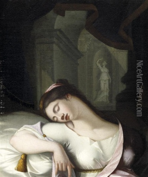 Traumende Oil Painting - Henry Fuseli