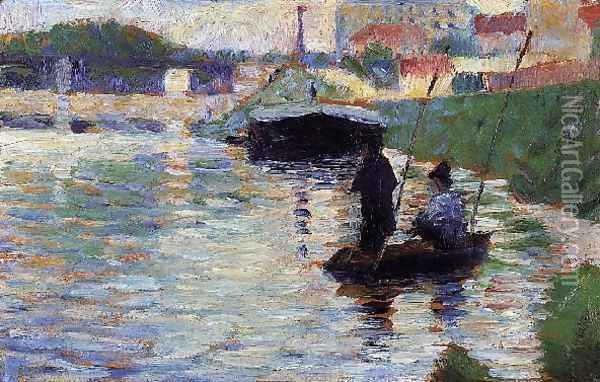 The Bridge View Of The Seine Oil Painting - Georges Seurat