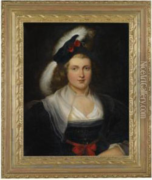 Portrait Of Helene Fourment Oil Painting - Theodoros Vryzakis
