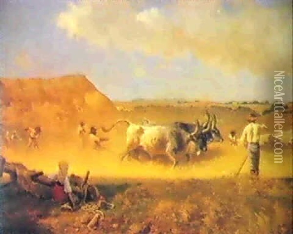 Harvest Time Oil Painting - Jules Didier