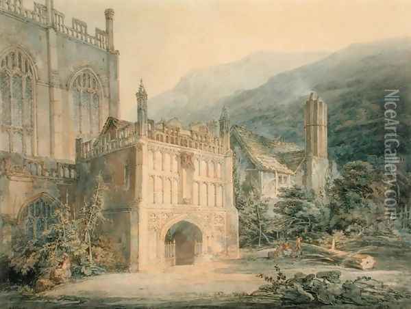 Porch of Great Malvern Abbey Oil Painting - Joseph Mallord William Turner