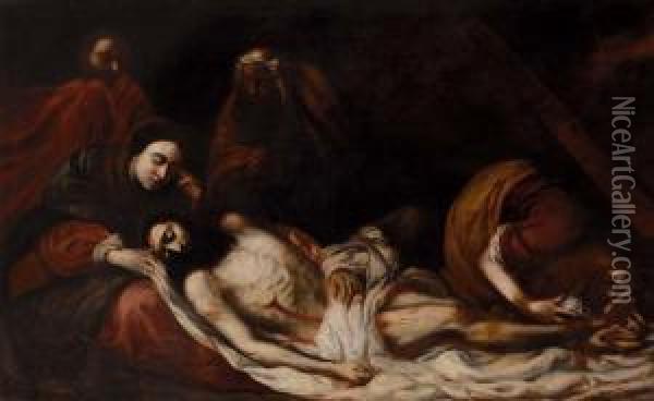 Compianto Sul Cristo Morto Oil Painting - Giovanni Battista Caracciolo