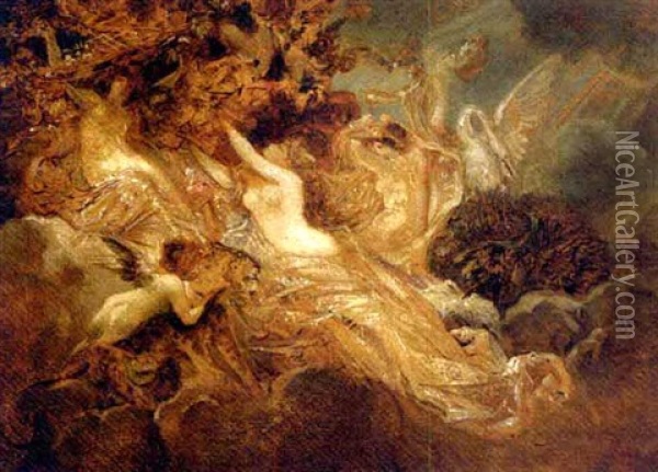 Venus And Her Entourage Oil Painting - Hans Makart