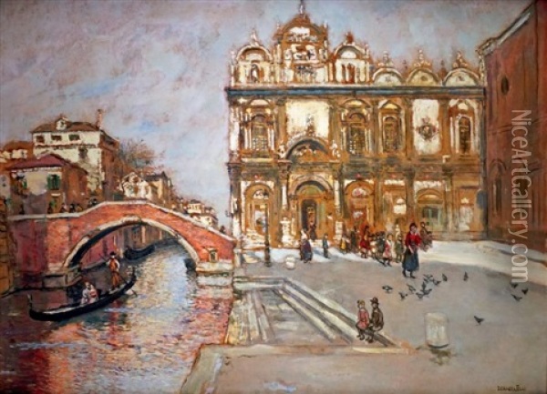 Venise, L'eglise San Giovanni Et Paolo Oil Painting - Jean Francois Raffaelli