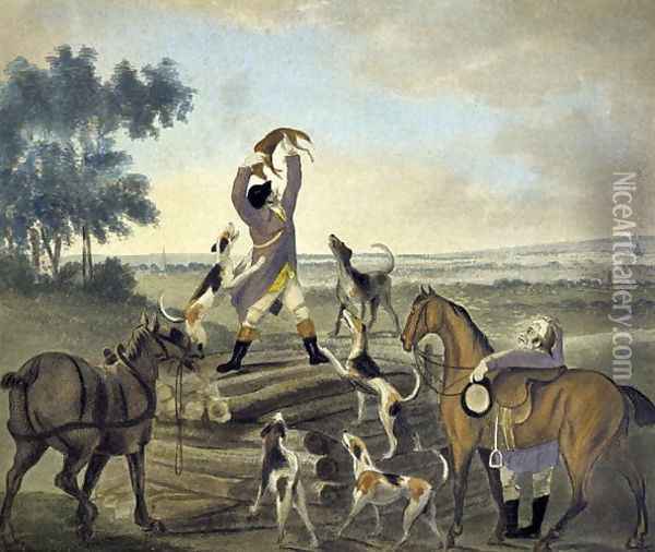 Who...op, Was Never So Carried, from The Pytchley Hunt, engraved by F. Dukes, 1745-1812, 1790 Oil Painting - Charles Lorraine Smith