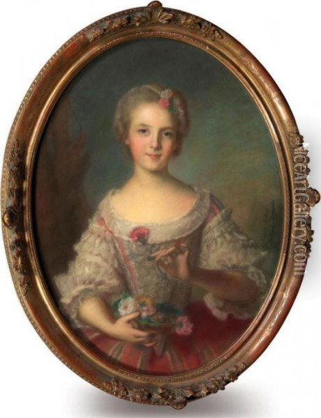 Portrait De Louise-marie De France Oil Painting - Jean-Baptiste Nattier
