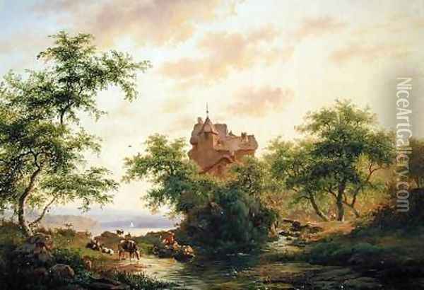 Landscape Oil Painting - Jan Adam Janszoon Kruseman