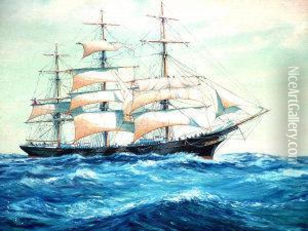On The High Seas Oil Painting - Don F. Palmerton