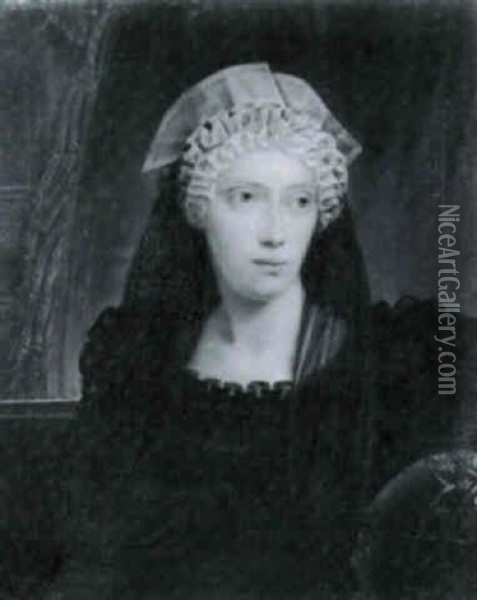 Portrait De La Duchesse De Berry Oil Painting - Francois Joseph Kinsoen
