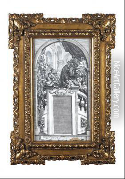 Coronacion Del Pontifice Clemente Vii A Carlos V En Bolonia ... Oil Painting - Giuliano Giampiccoli