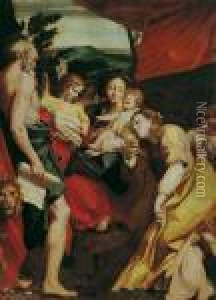 Madonna Mit Kind Oil Painting - Correggio, (Antonio Allegri)