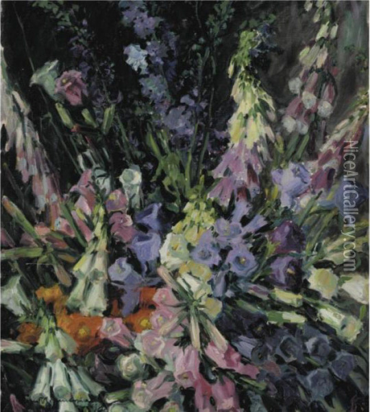 Blumennstuck Oil Painting - Ernst Reinhard Zimmermann