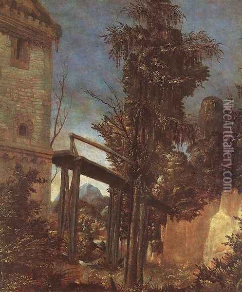 Landscape With Path 1518 Oil Painting - Albrecht Altdorfer