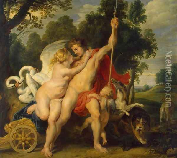 Venus and Adonis Oil Painting - Peter Paul Rubens