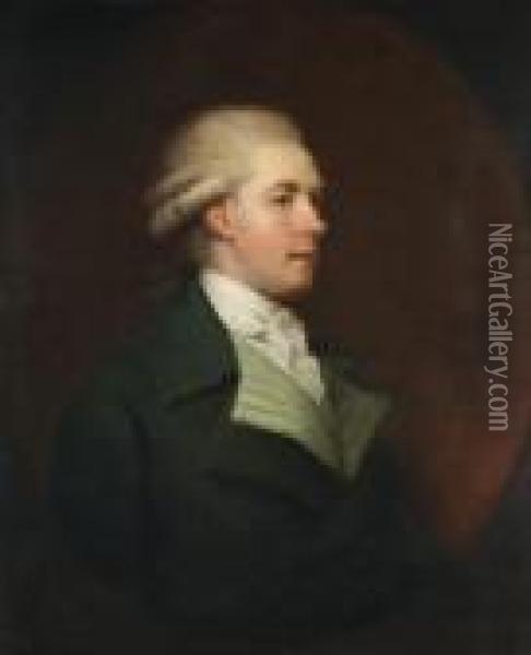Potrait Of A Gentleman In A Green Coat Oil Painting - Sir Joshua Reynolds