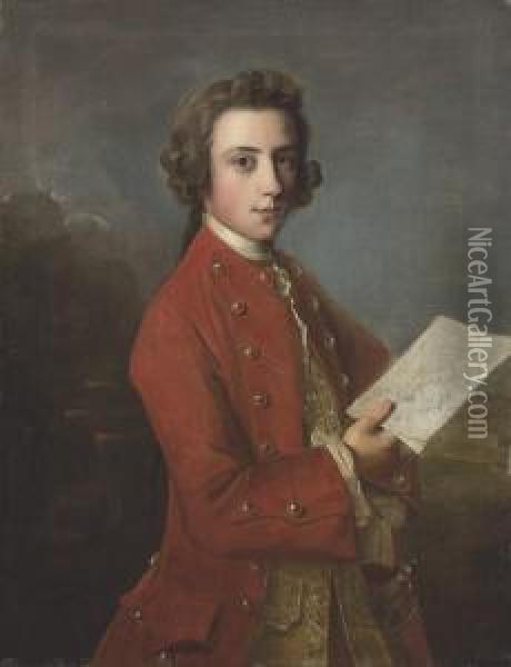 Portrait Of A Boy Oil Painting - Philippe Mercier