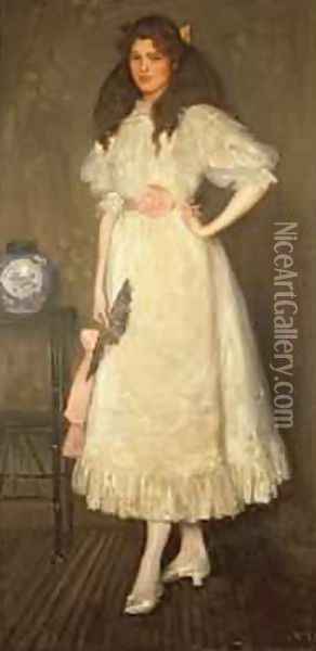 Portrait of Miss Sybil Waller Oil Painting - Maurice William Greiffenhagen