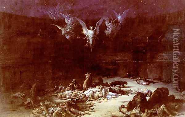 The Christian Martyrs Oil Painting - Gustave Dore
