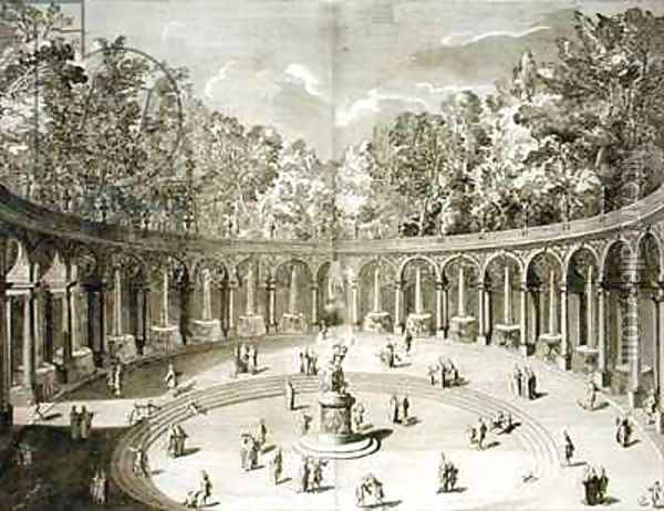 The Colonnade Versailles Oil Painting - Delamonce, F.