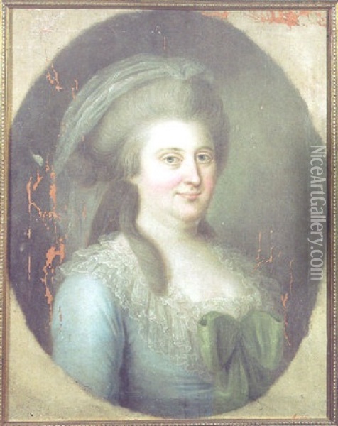 Portrait Of Luise, Duchess Of Mecklenburg-schwerin Nee Princess Of Sachsen-gotha-roda Oil Painting - Daniel Woge