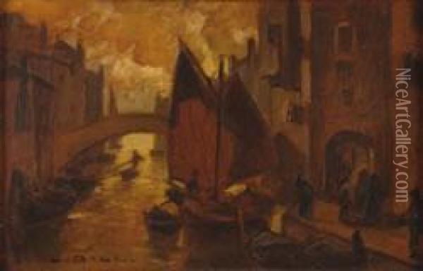 Chioggia Italy Oil Painting - Ludwig Dill