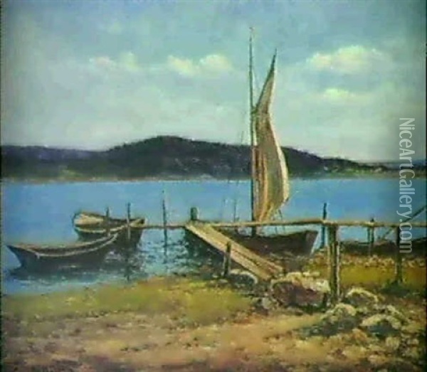 Med Fortojda Batar Oil Painting - Johan Severin Nilsson