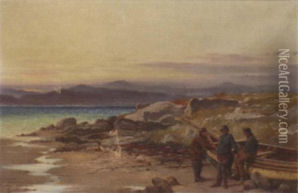 Fishermen Oil Painting - Robert Farren