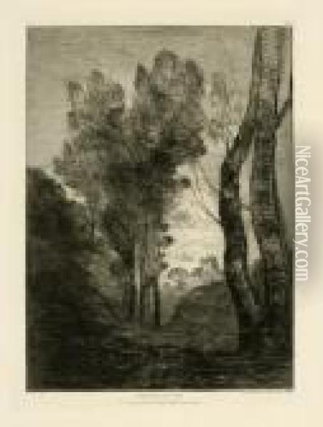 Environs De Rome Oil Painting - Jean-Baptiste-Camille Corot