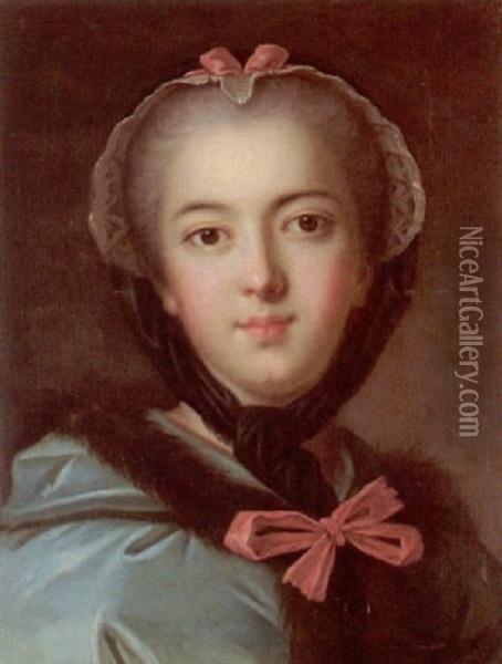 Portrait Of Louise-henrietta De Bourbon-conti Oil Painting - Jean Marc Nattier