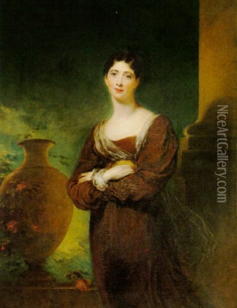 Portrait Of Anastasia-jessye, Mrs Thomas Bonar Oil Painting - Thomas Lawrence