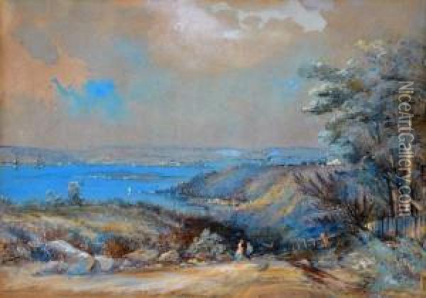 View From Darling Point Road Oil Painting - Conrad Martens