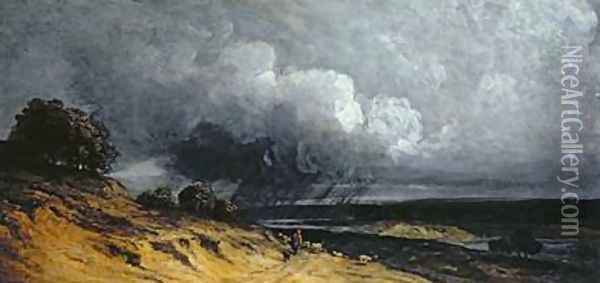 Storm near Montmartre Oil Painting - Georges Michel